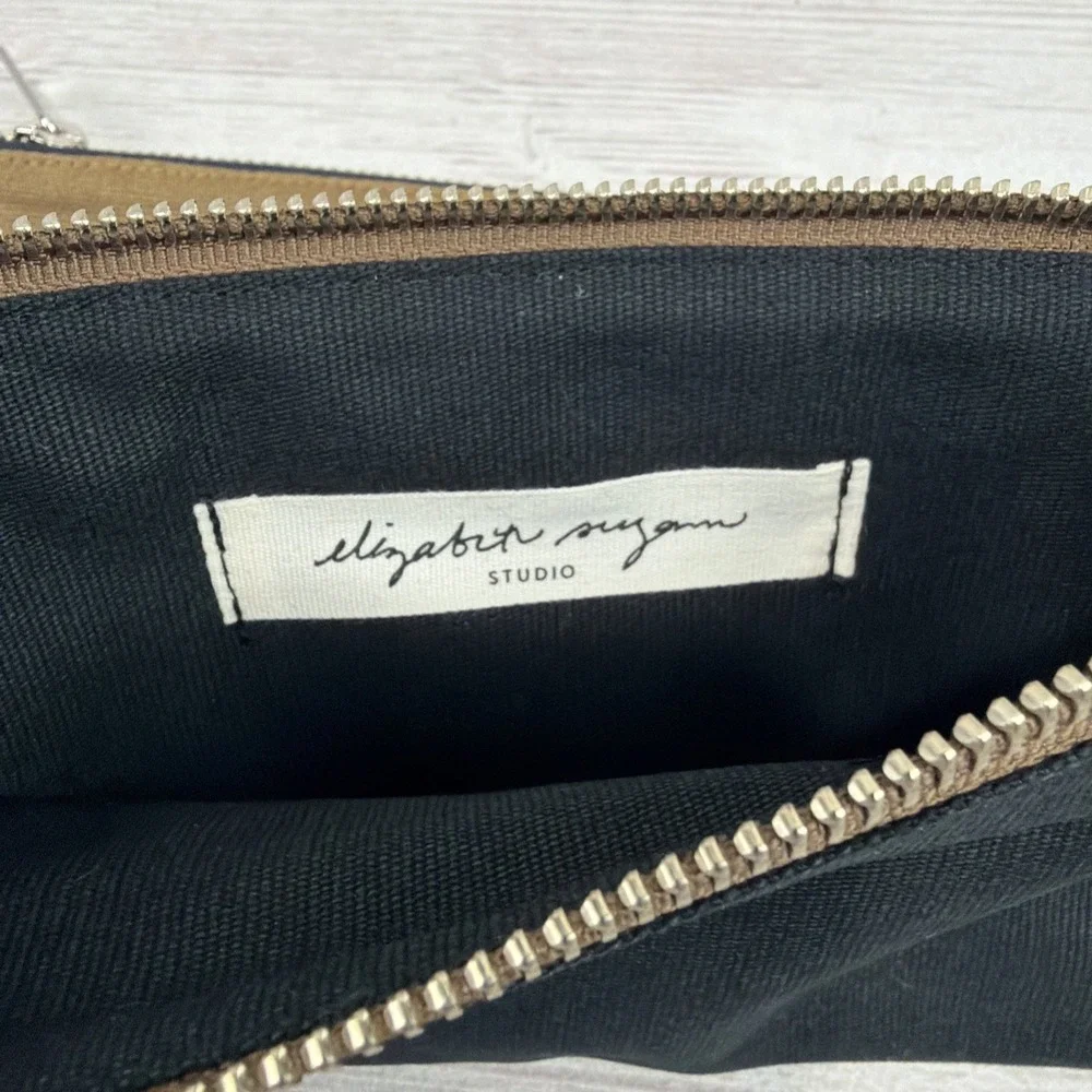Elizabeth Suzann Zip Pouch 2-Piece Set Cotton Canvas Black & Brown